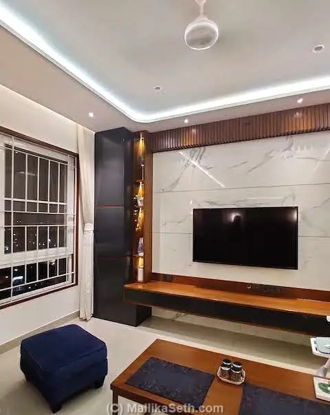 Residential Interiors for a 3BHK apartment for the Poddar's at The GCorp Icon North, Bangalore