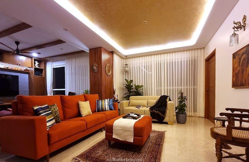 Interiors for a 4BHK apartment at DivyaSree 77 Place, Yemlur, Bangalore