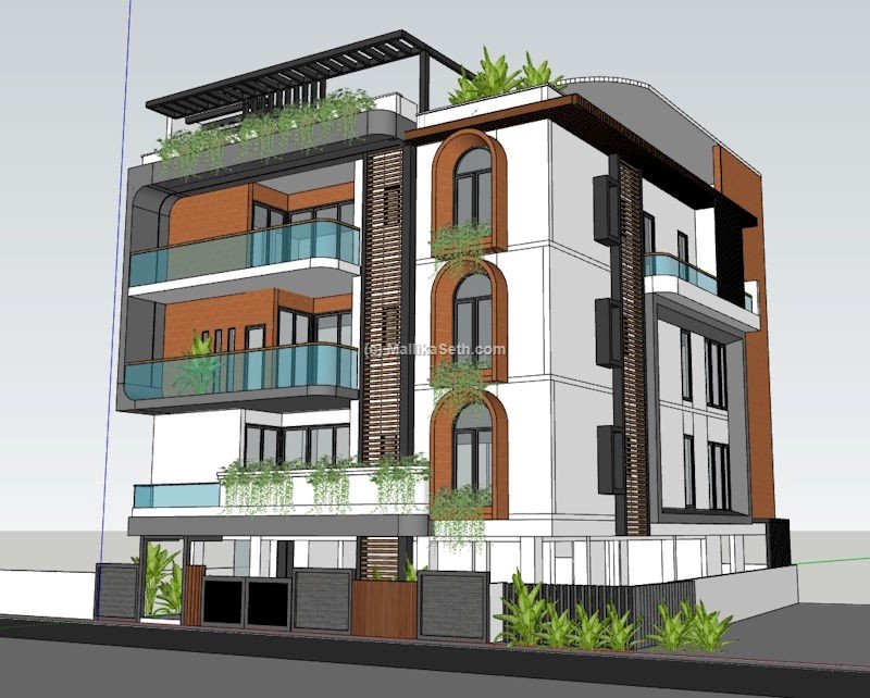 Construction of a 3-storey villa at RMV 2nd Stage, Bangalore